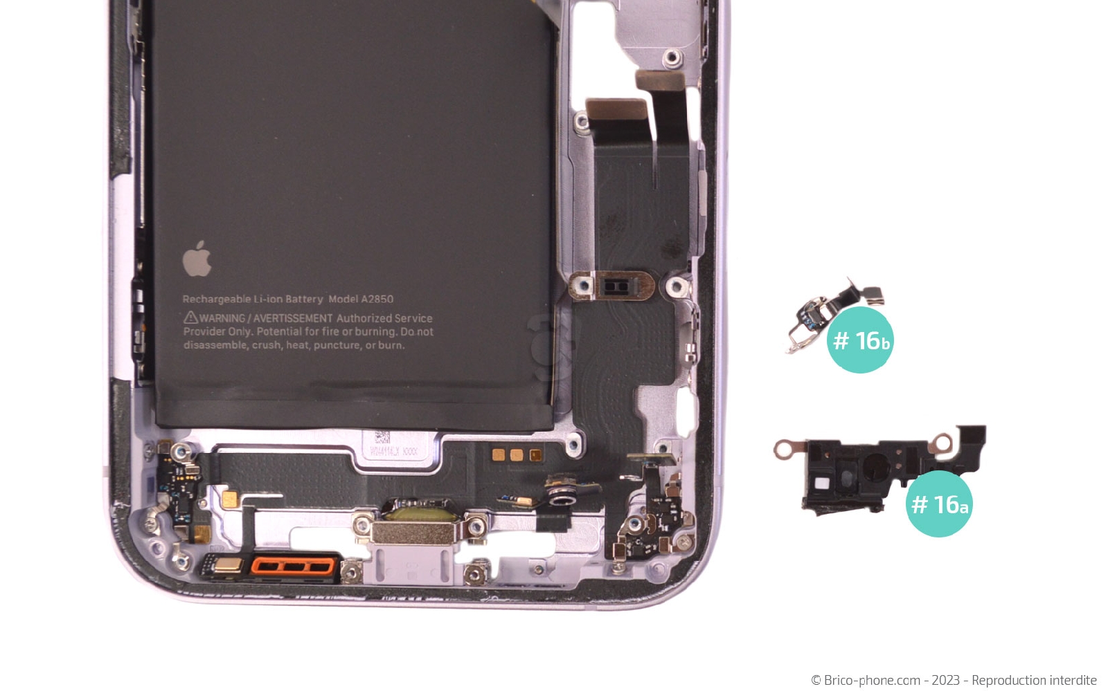 Comment chnager le connecteur de charge  sur iPhone 14 Plus photo 3