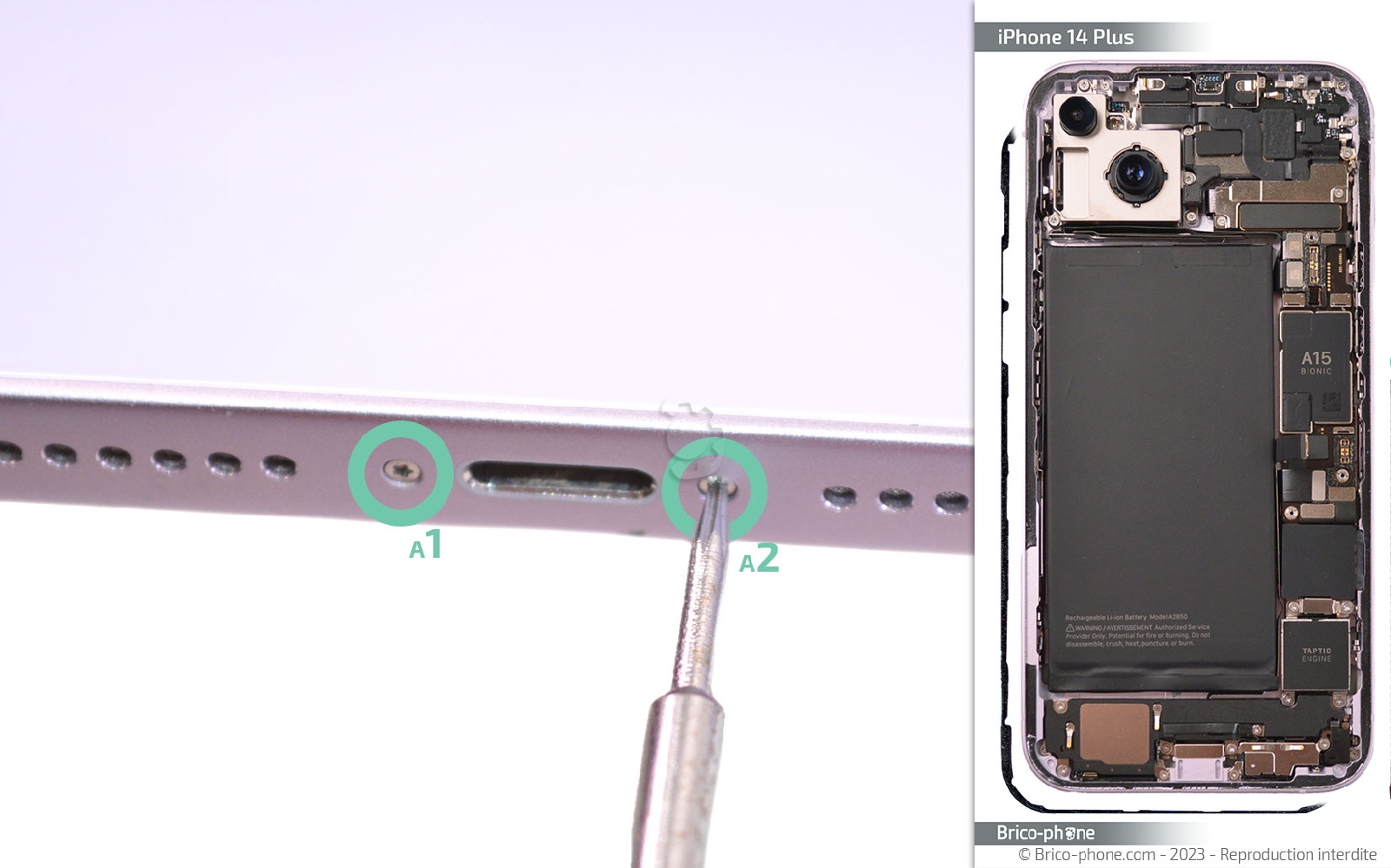 Comment chnager le connecteur de charge  sur iPhone 14 Plus photo 1