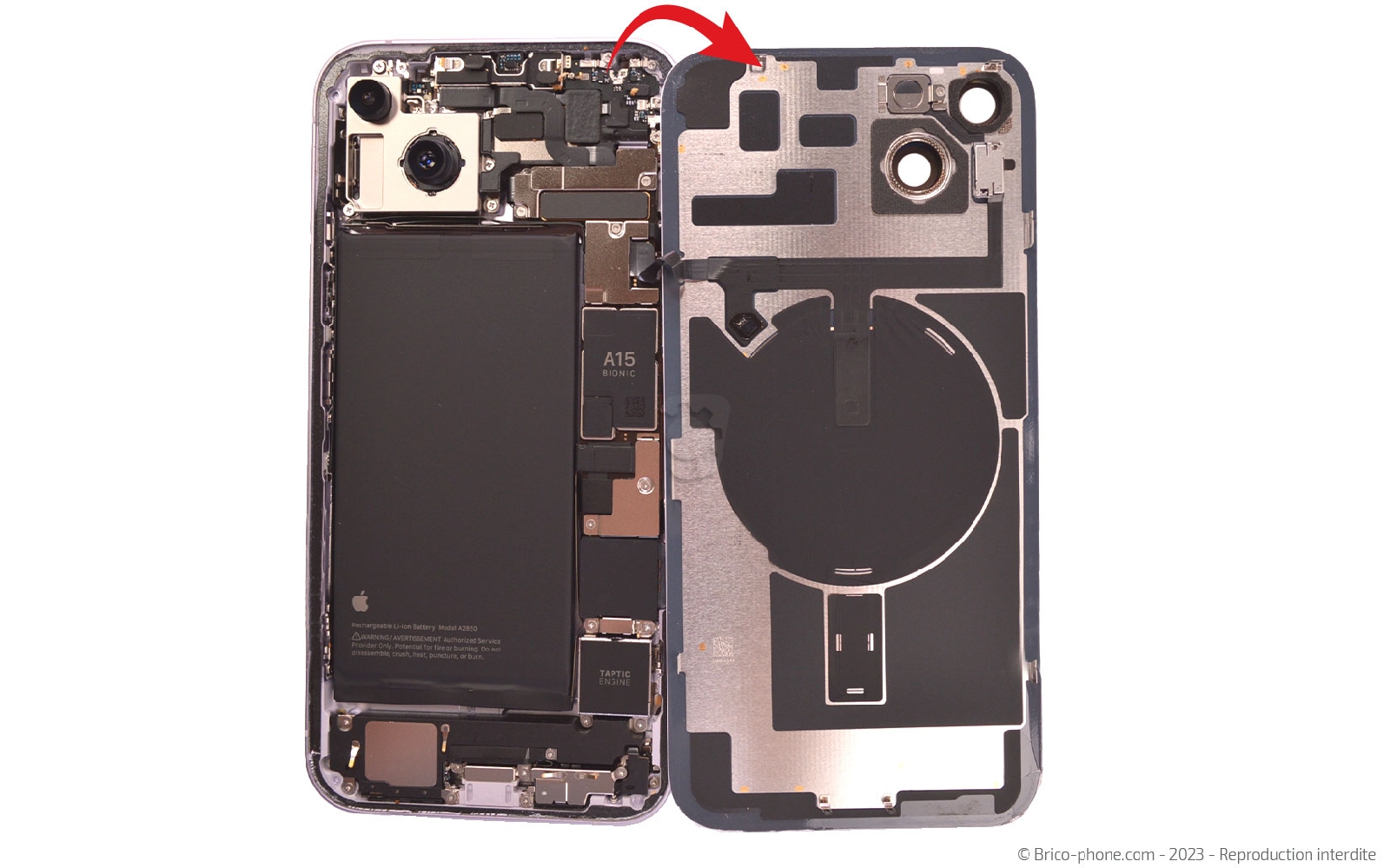 Comment chnager le connecteur de charge  sur iPhone 14 Plus photo 3