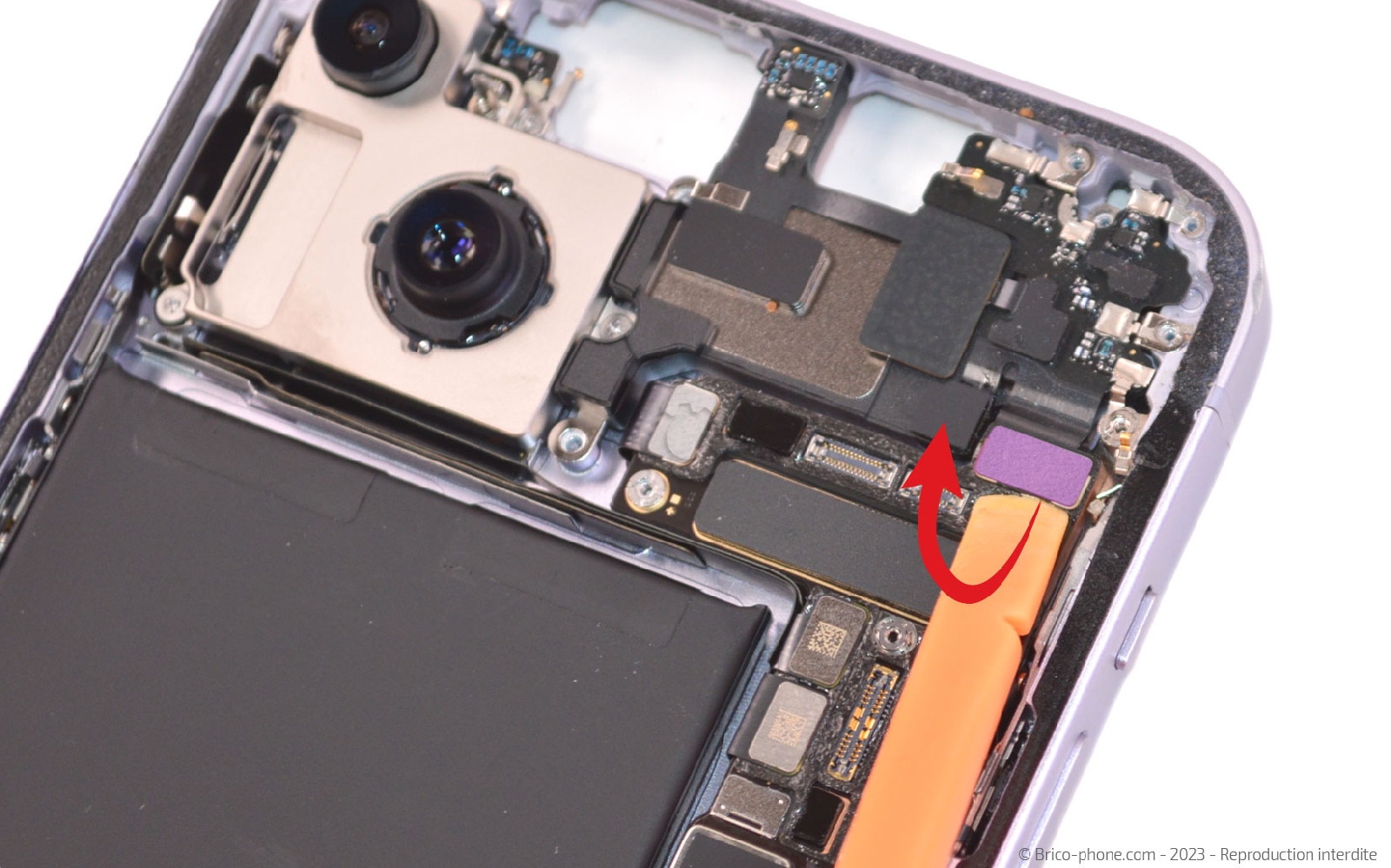 Comment changer le haut-parleur interne sur iPhone 14 Plus photo 2