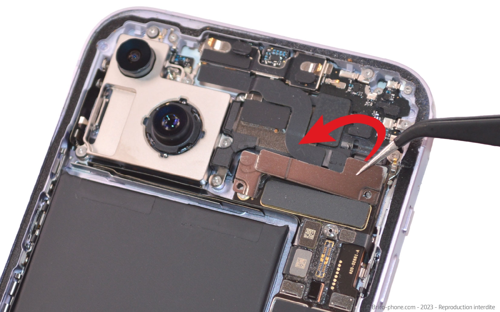 Comment changer le haut-parleur interne sur iPhone 14 Plus photo 2