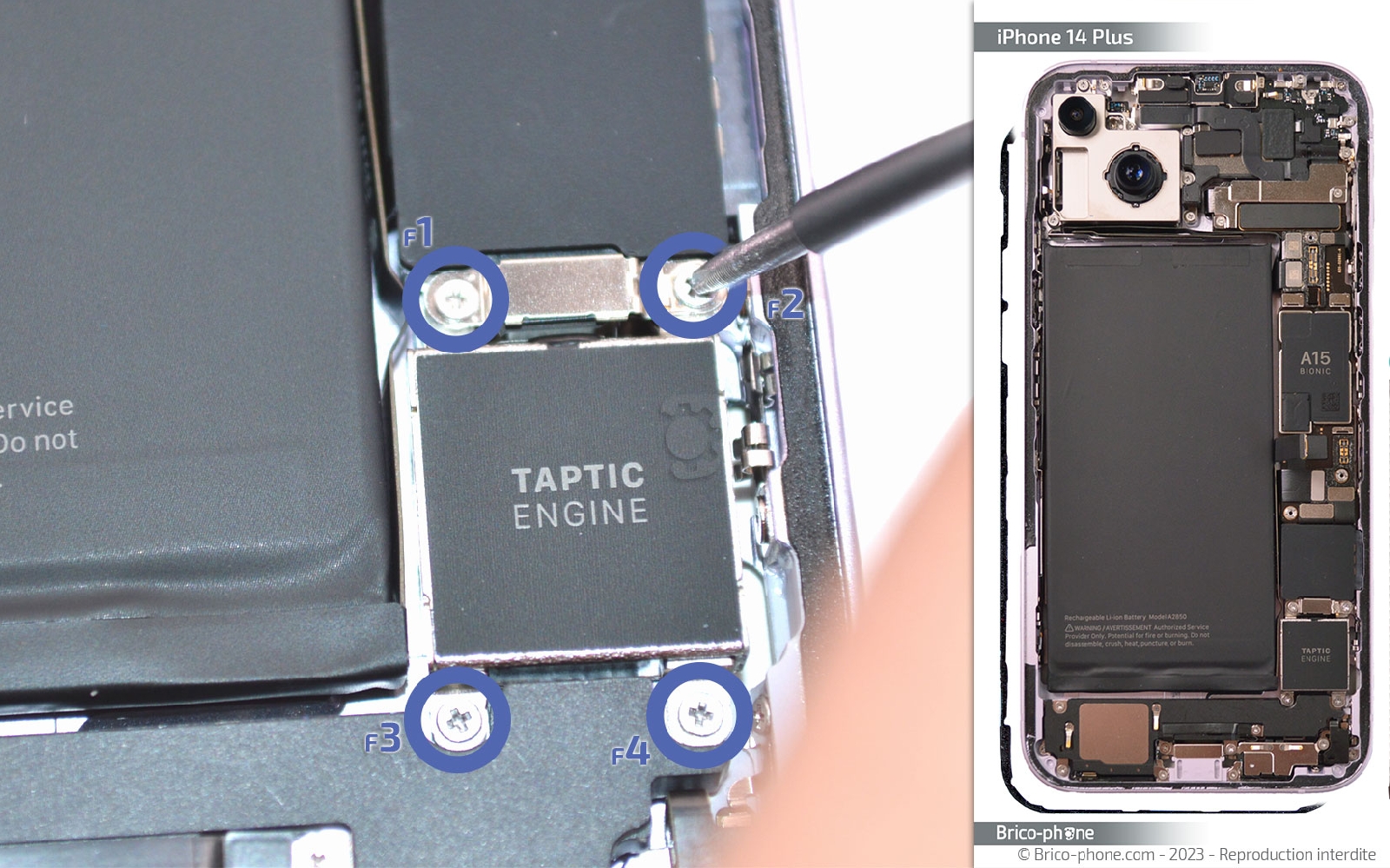 Haut-parleur De Remplacement Pour IPhone 14 Plus (haut-parleur De Sonnerie) - Kit Avec Outils De Réparation Inclus