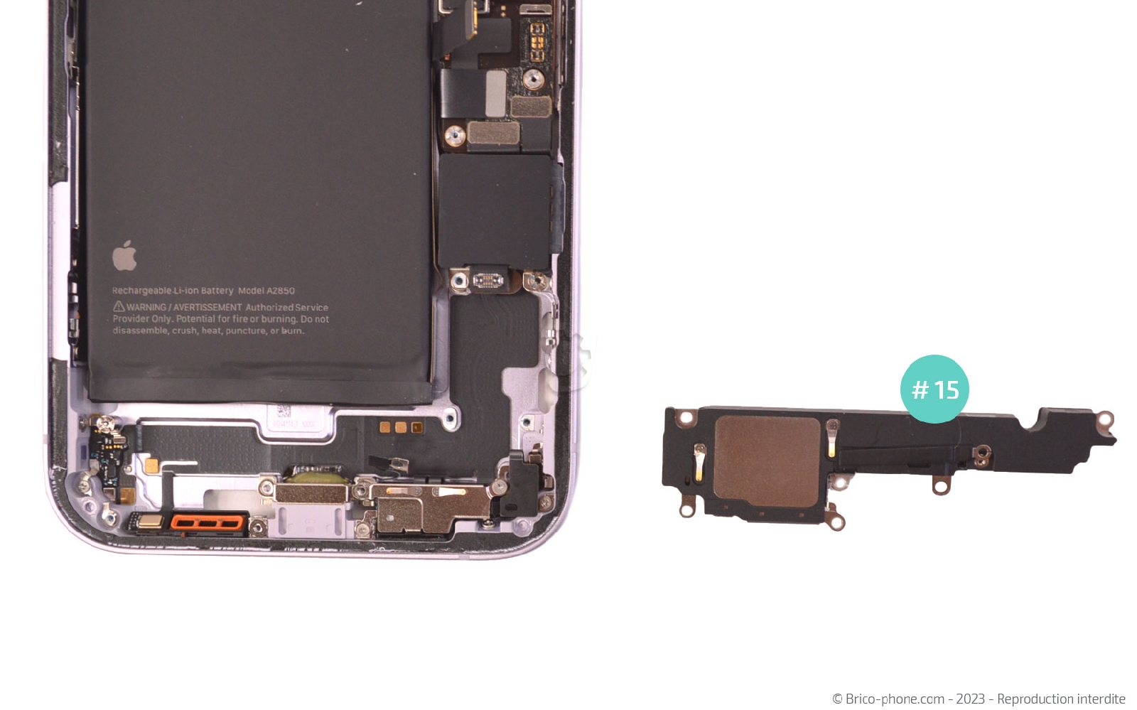 Comment changer le haut-parleur externe sur iPhone 14 Plus photo 4