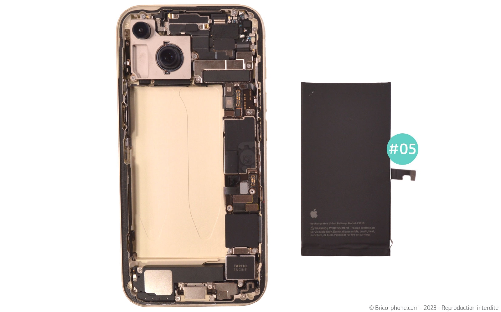 Comment changer la batterie sur iPhone 15 photo 4