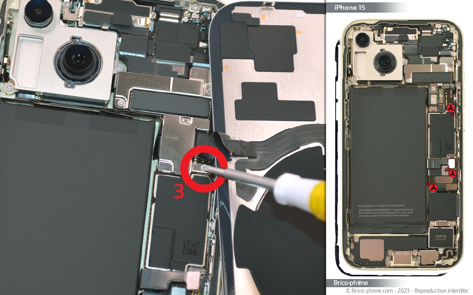 Comment changer la batterie sur iPhone 15 photo 1
