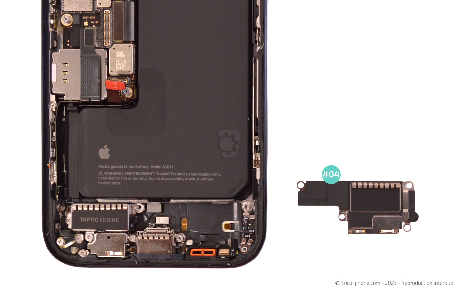 Comment changer la batterie  sur iPhone 15 Pro photo 3