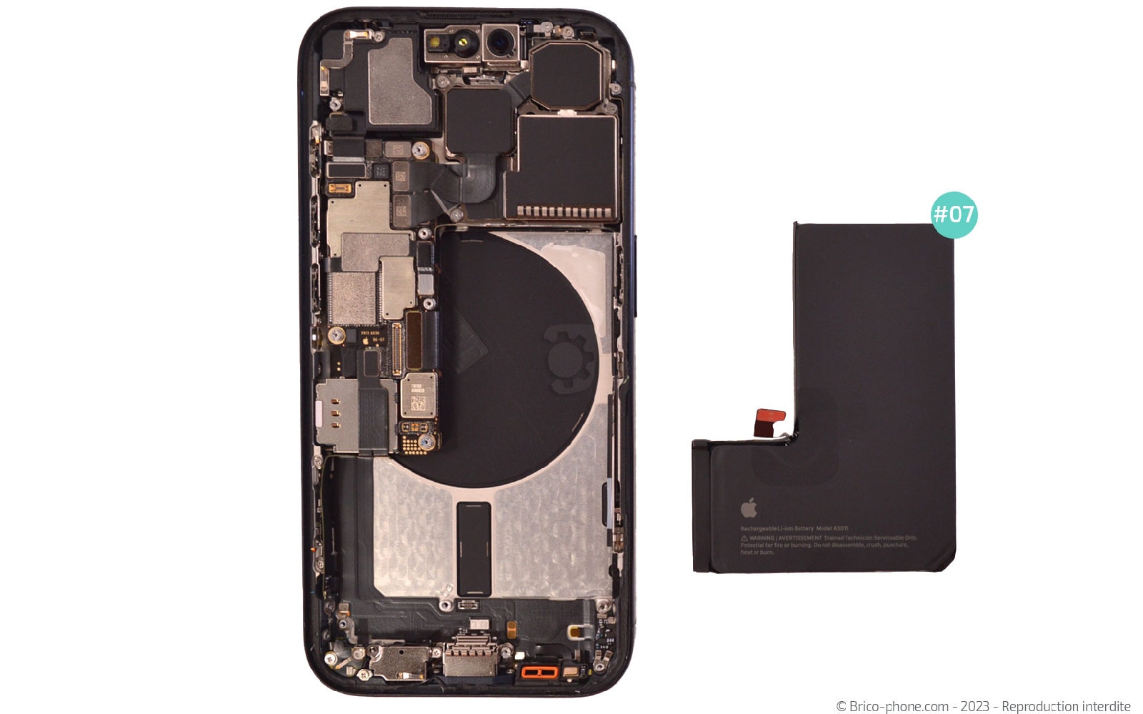 Comment changer la batterie  sur iPhone 15 Pro photo 3