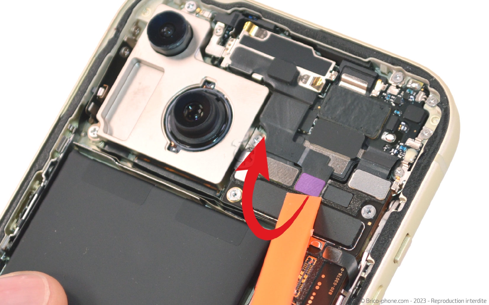 Comment changer le haut-parleur interne sur iPhone 15 photo 1