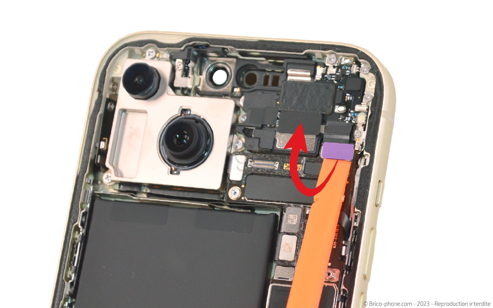 Comment changer le haut-parleur interne sur iPhone 15 photo 1