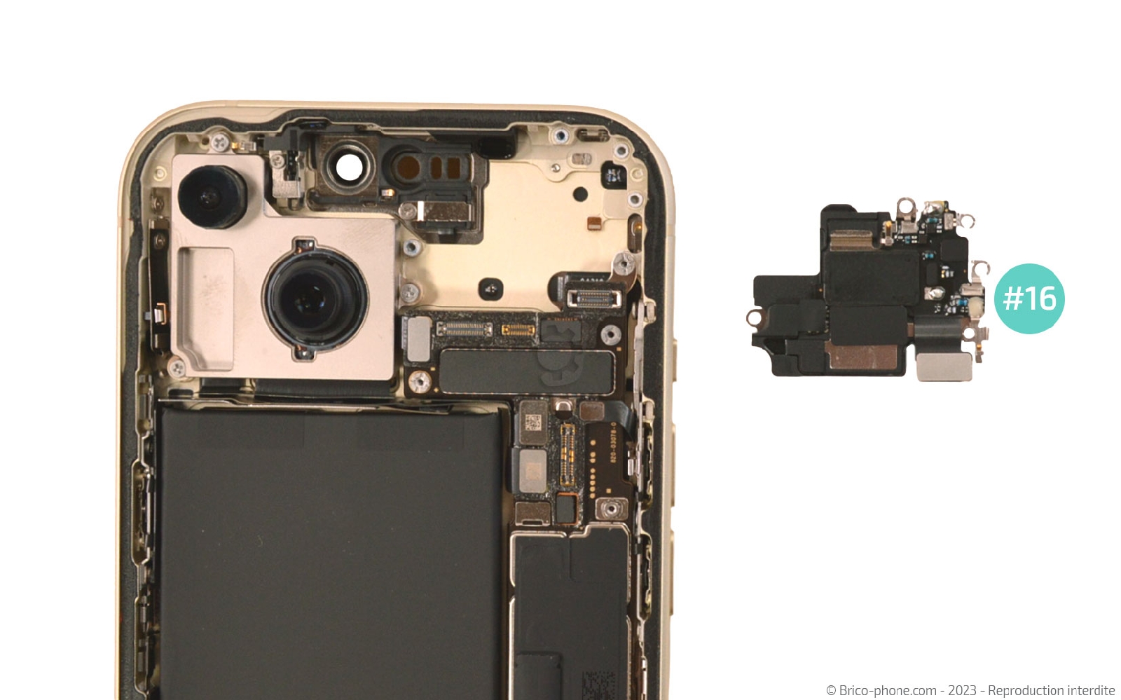 Comment changer le haut-parleur interne sur iPhone 15 photo 4