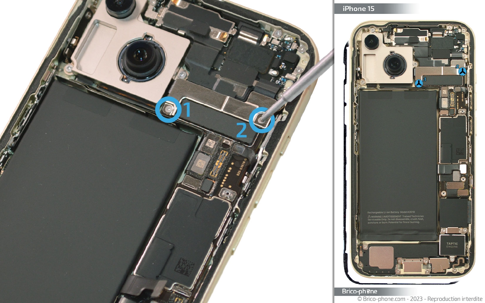 Comment changer le haut-parleur interne sur iPhone 15 photo 1