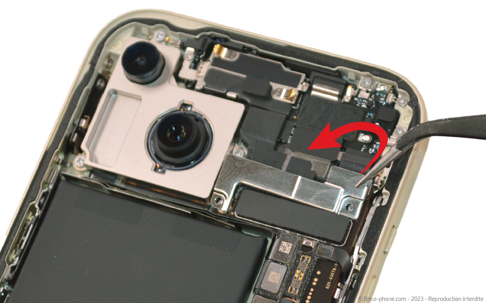 Comment changer le haut-parleur interne sur iPhone 15 photo 2