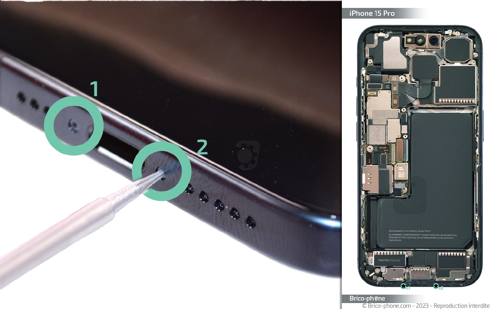 Comment changer le haut-parleur externe sur iPhone 15 Pro photo 1