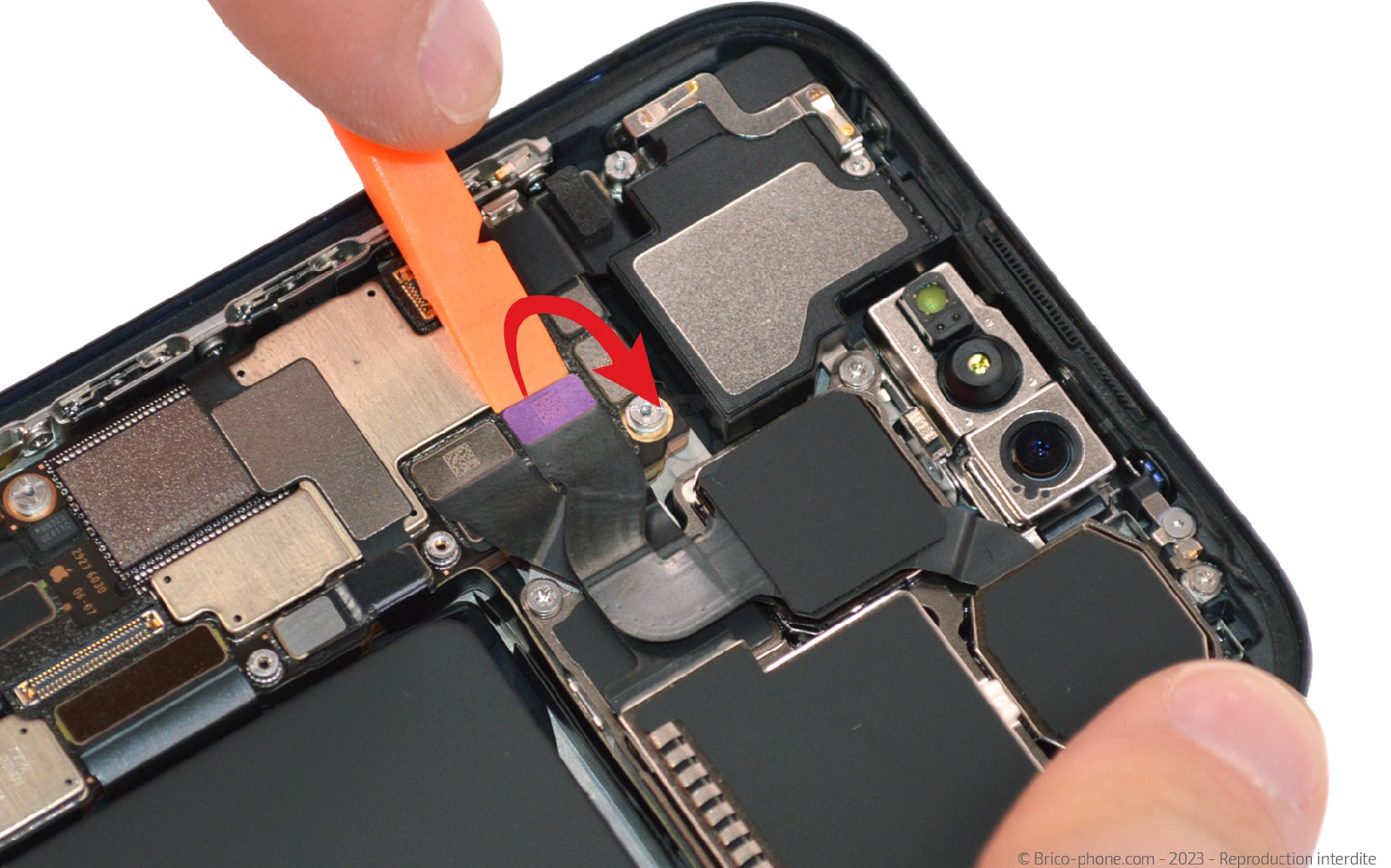 Comment changer le haut-parleur interne sur iPhone 15 Pro photo 1