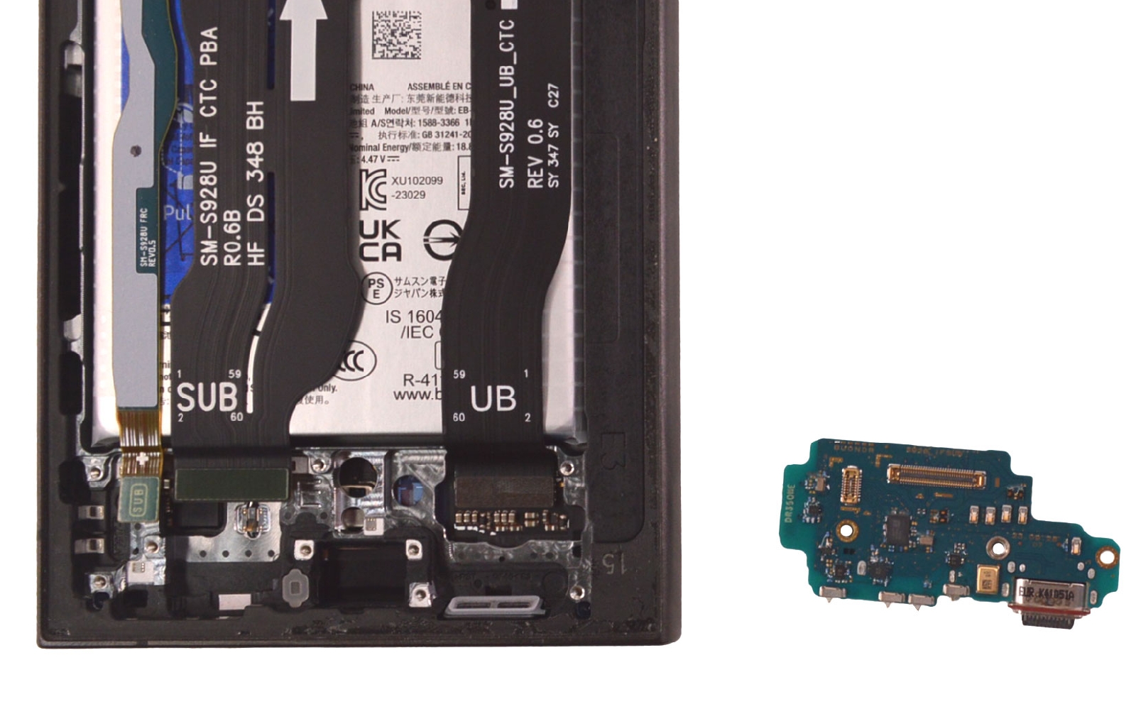 Comment changer le connecteur de charge  sur Galaxy S24 Ultra photo 3