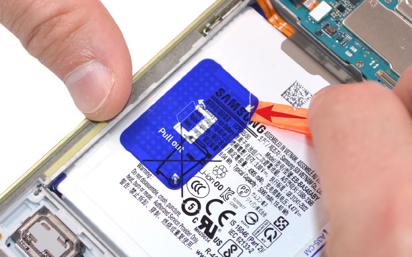 Comment changer la batterie sur Galaxy A35 (5G) photo 1