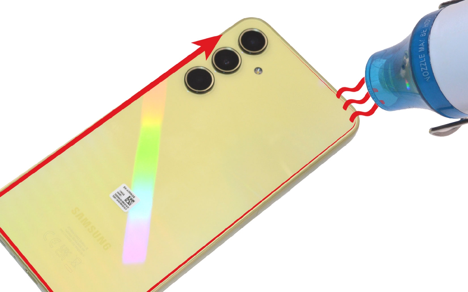 Comment changer la vitre arrière sur Galaxy A35 (5G) photo 3