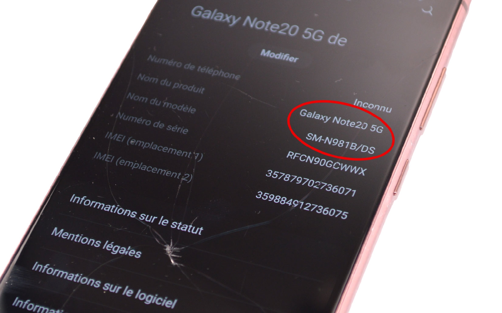 Guide de réparation sur Galaxy Note 20 photo 1