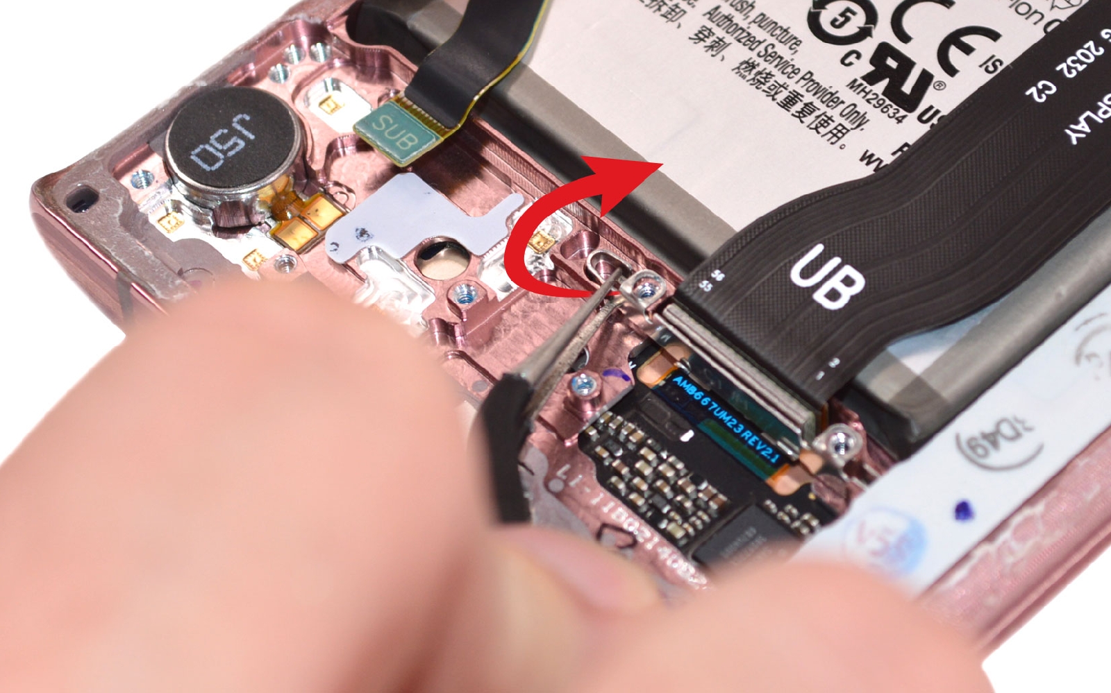 Comment changer la batterie sur Galaxy Note 20 photo 2