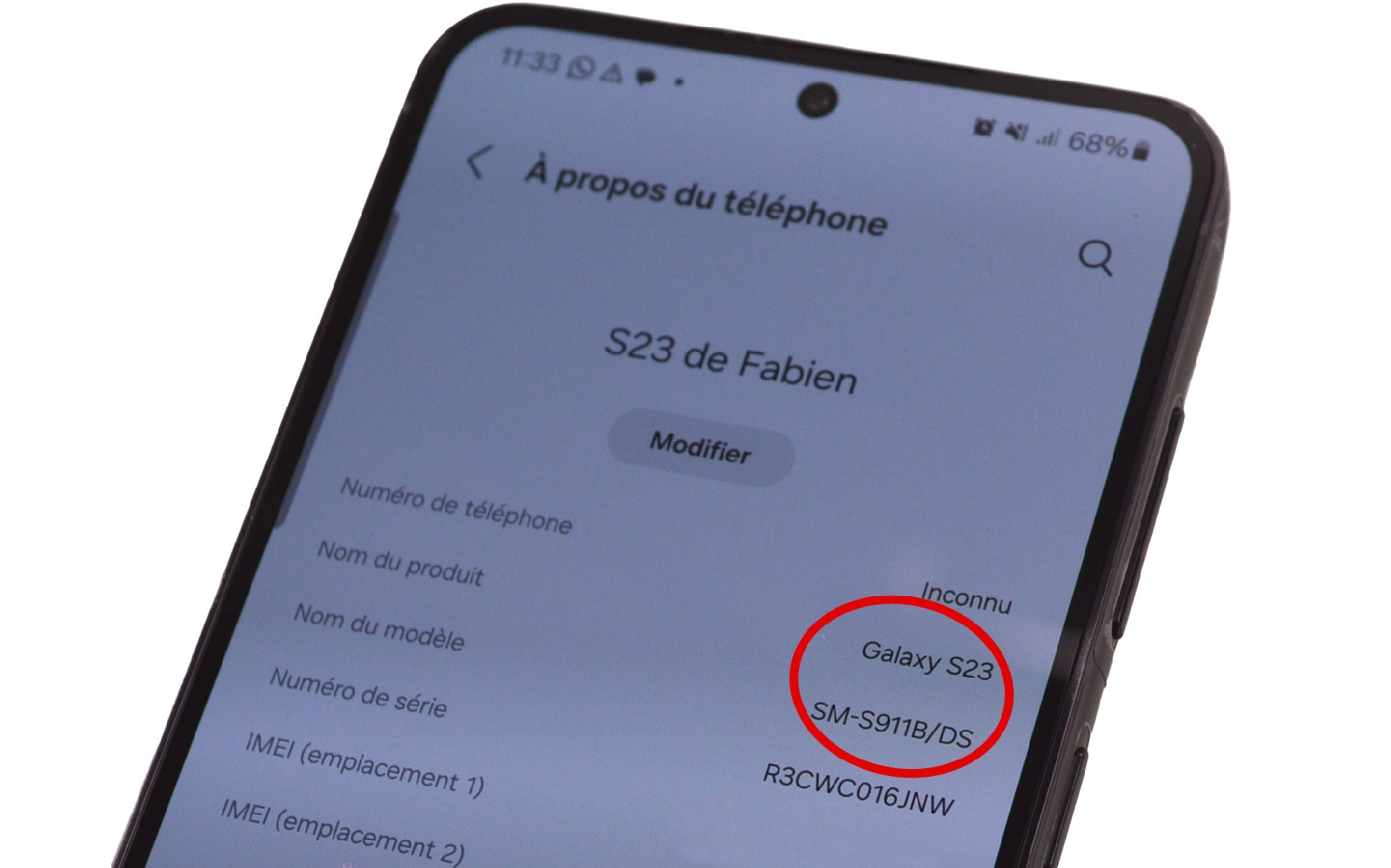 Comment changer le bloc écran sur Galaxy S23 photo 1