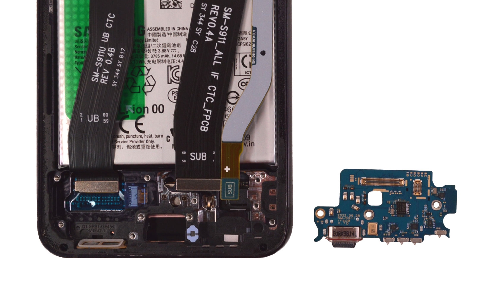 Comment changer le connecteur de charge  sur Galaxy S23 photo 3