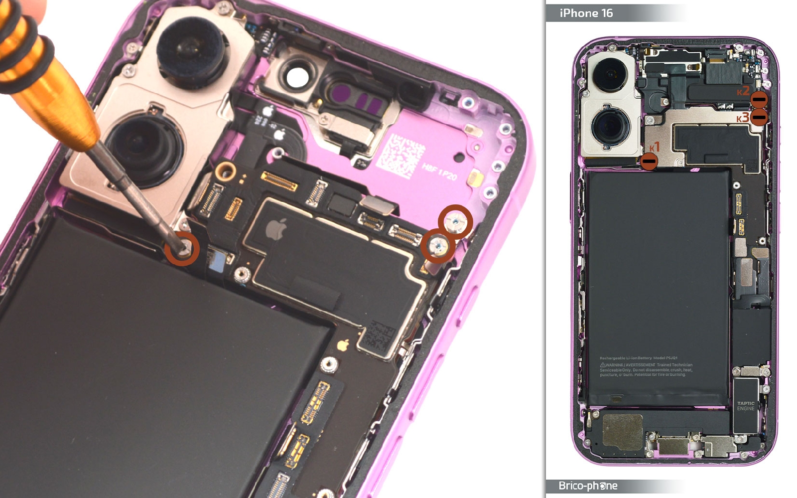 Guide de réparation sur iPhone 16 photo 1