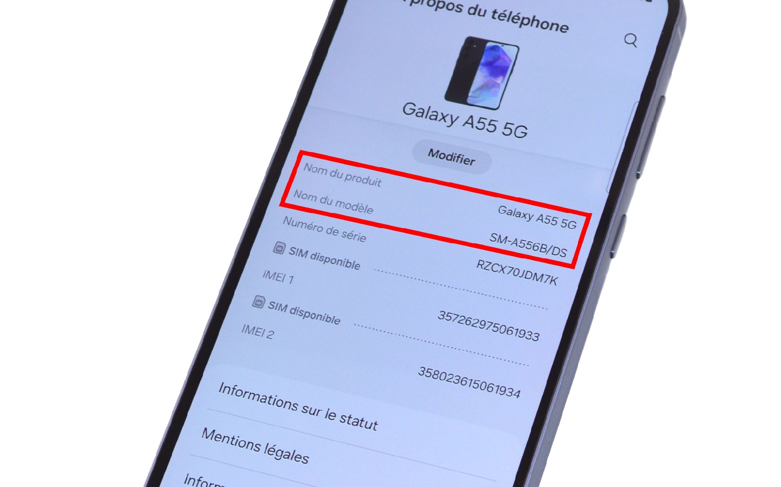 Comment changer l'écran seul sur Galaxy A55 (5G) photo 1