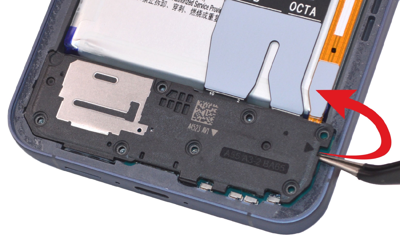 Comment changer la batterie sur Galaxy A55 (5G) photo 2