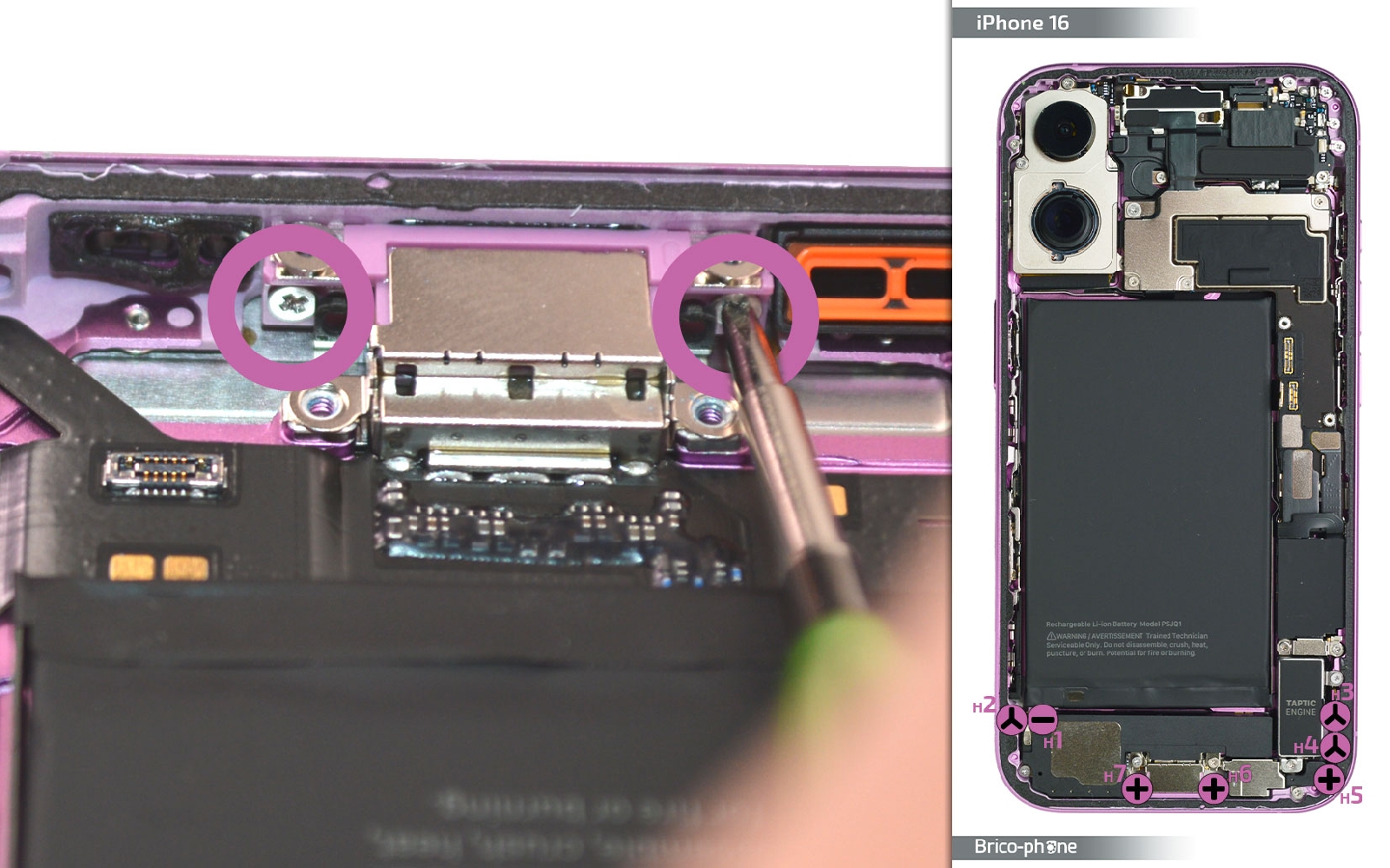 Comment changer le connecteur de charge  sur iPhone 16 photo 1