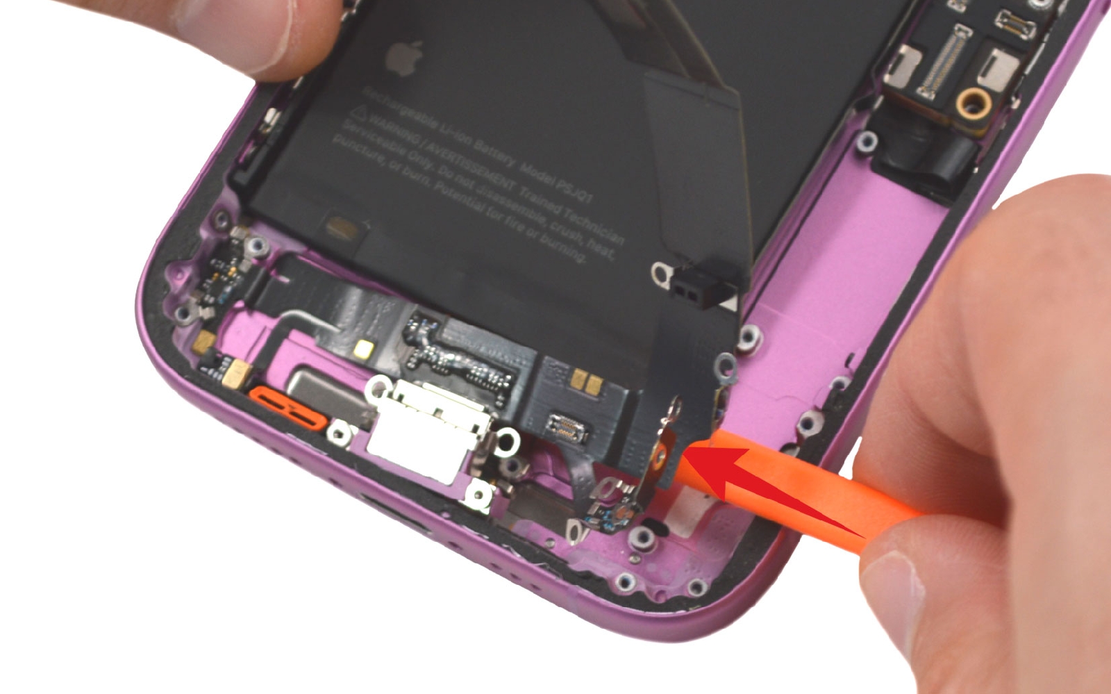 Comment changer le connecteur de charge  sur iPhone 16 photo 4