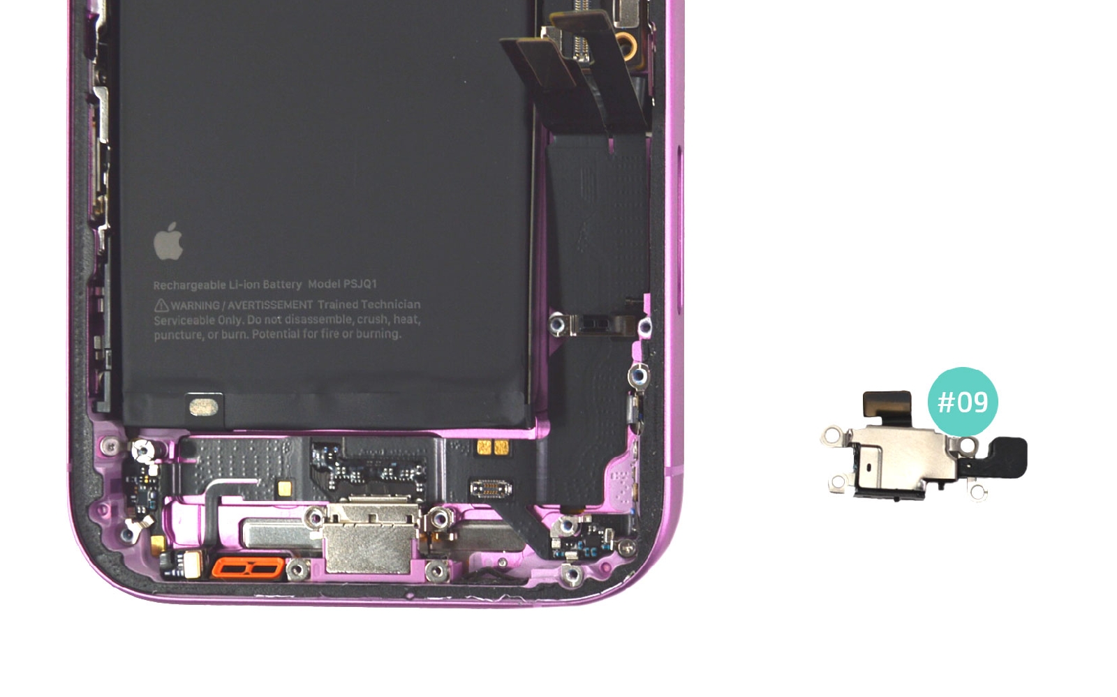 Comment changer le connecteur de charge  sur iPhone 16 photo 3