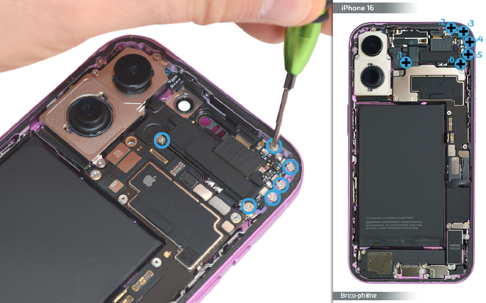 Comment changer le haut-parleur interne sur iPhone 16 photo 1