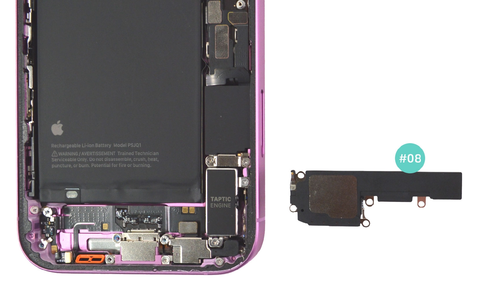 Comment remplacer le haut-parleur externe sur iPhone 16 photo 4