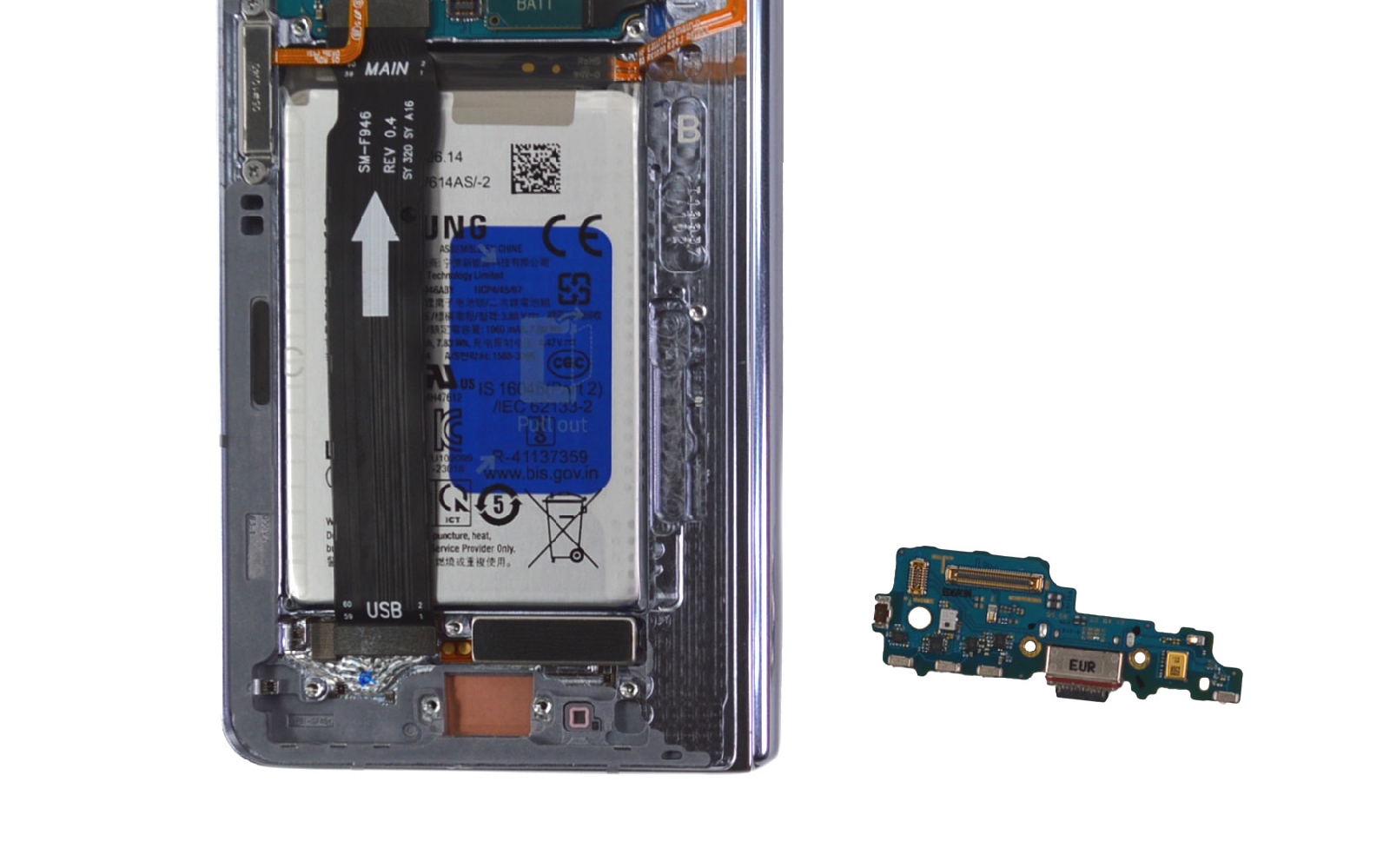 Comment changer le connecteur de charge  sur Galaxy Z Fold5 photo 3