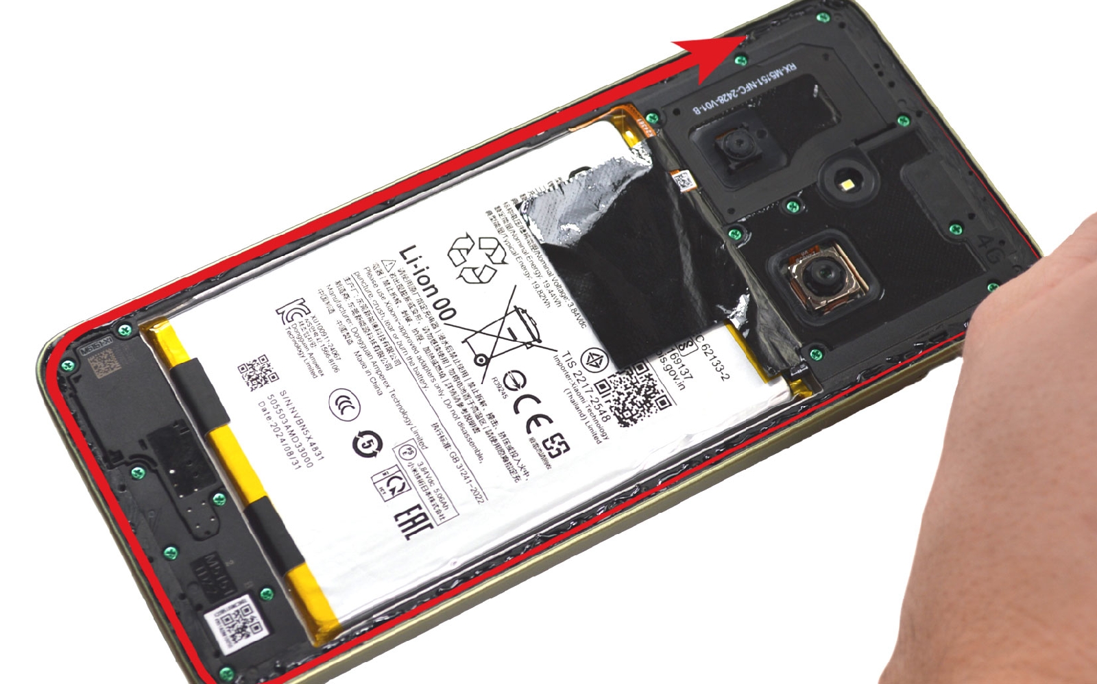 Comment changer la batterie sur Redmi 14C photo 2