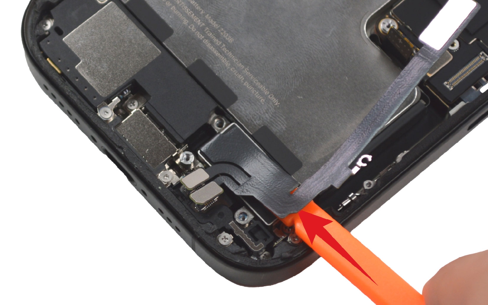 Comment changer la batterie sur iPhone 16 Pro photo 4