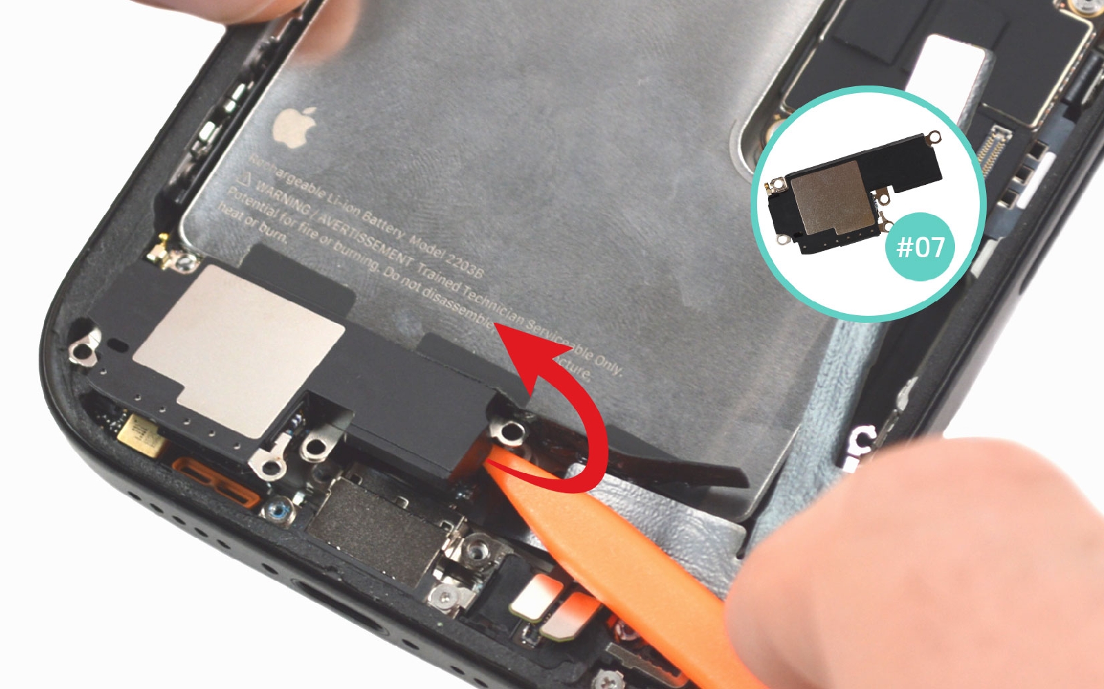 Comment changer la batterie sur iPhone 16 Pro photo 3