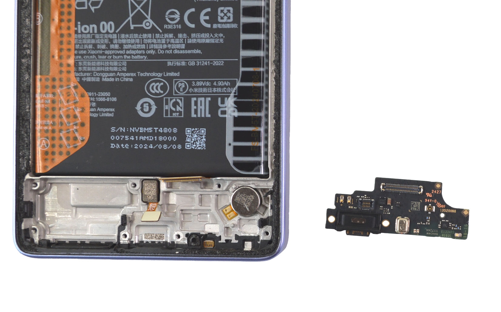 Comment changer le connecteur de charge  sur Redmi Note 13 pro (4G) photo 4