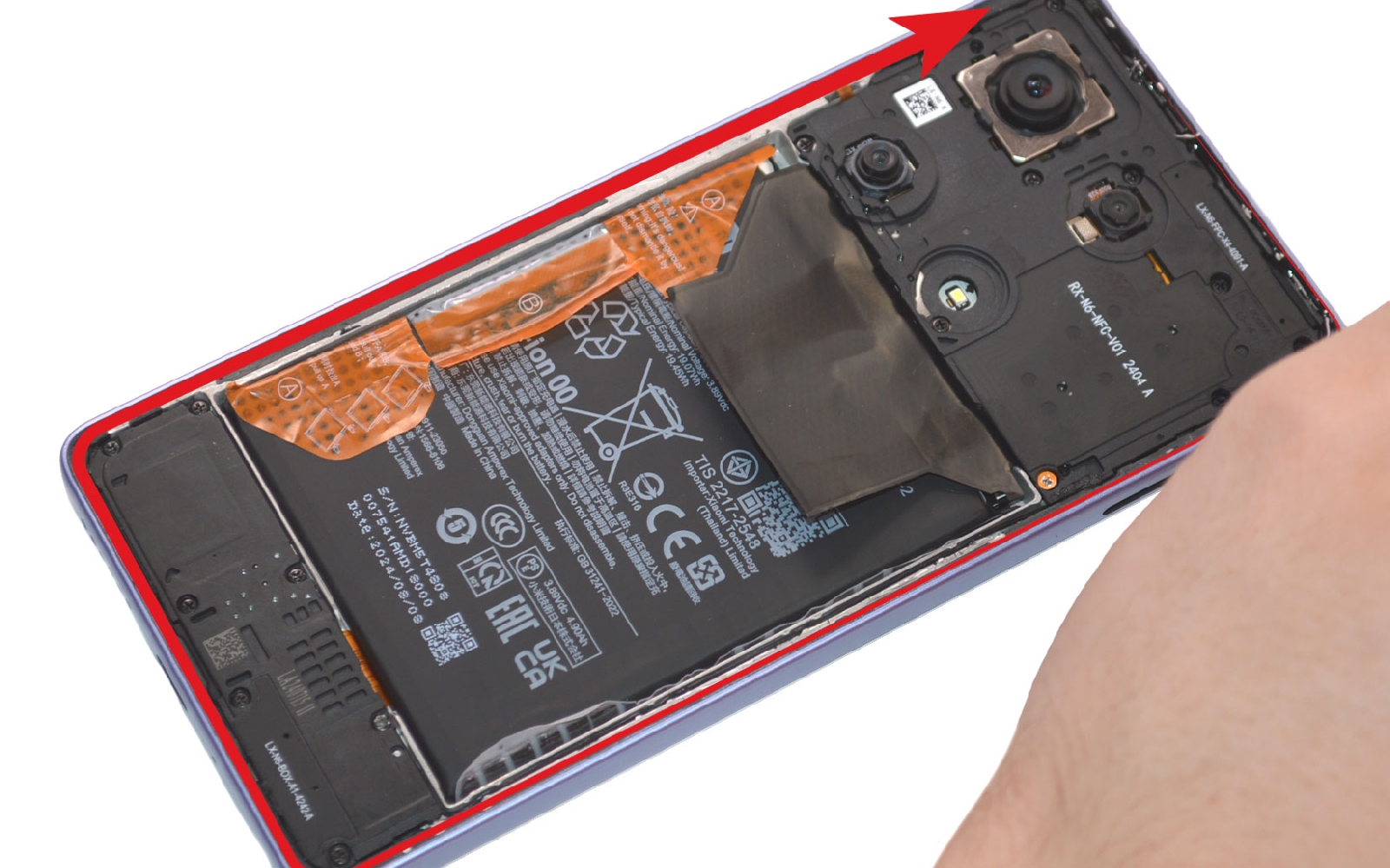 Comment changer la vitre arrière sur Redmi Note 13 pro (4G) photo 2