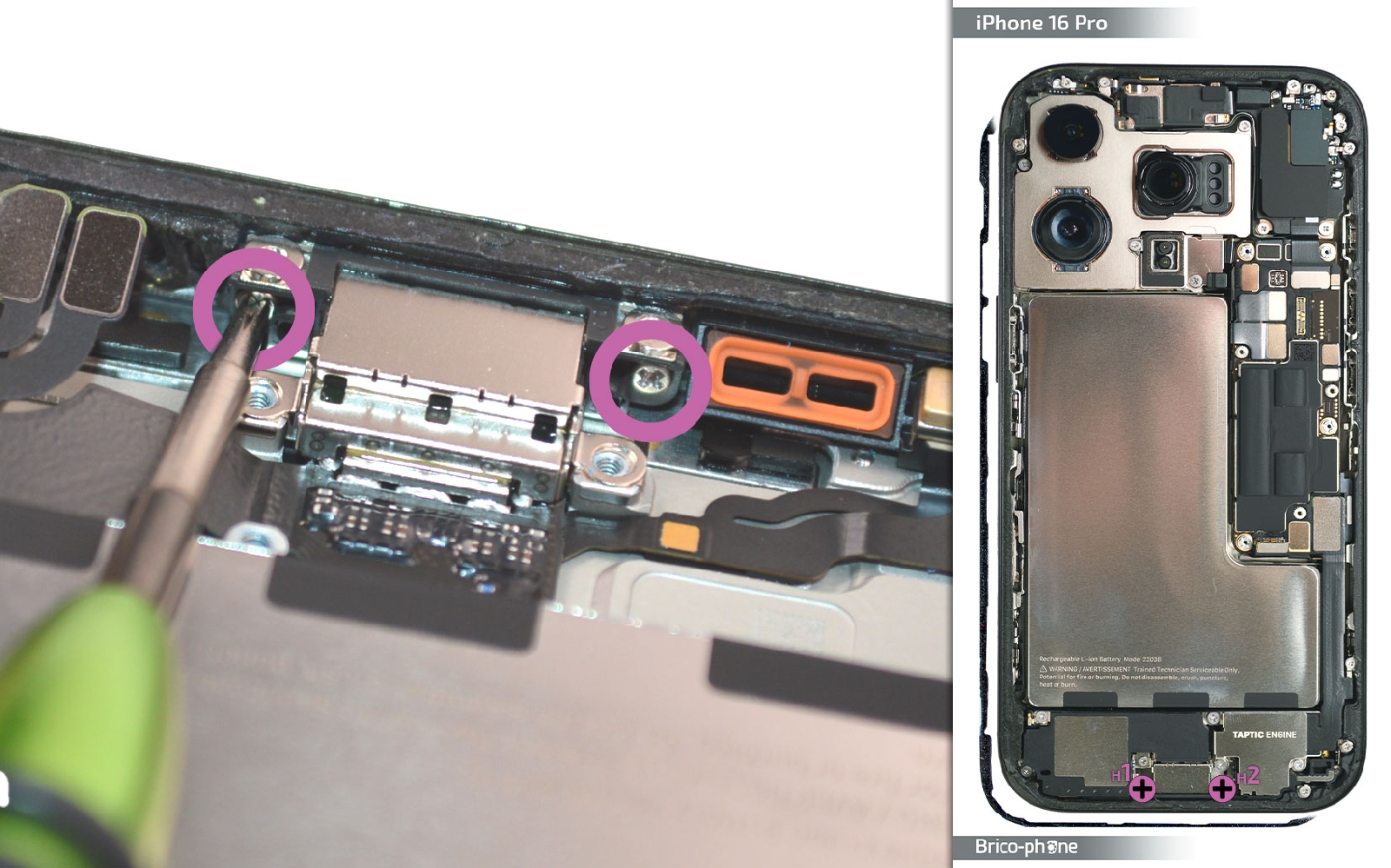 Comment changer le connecteur de charge  sur iPhone 16 Pro photo 1