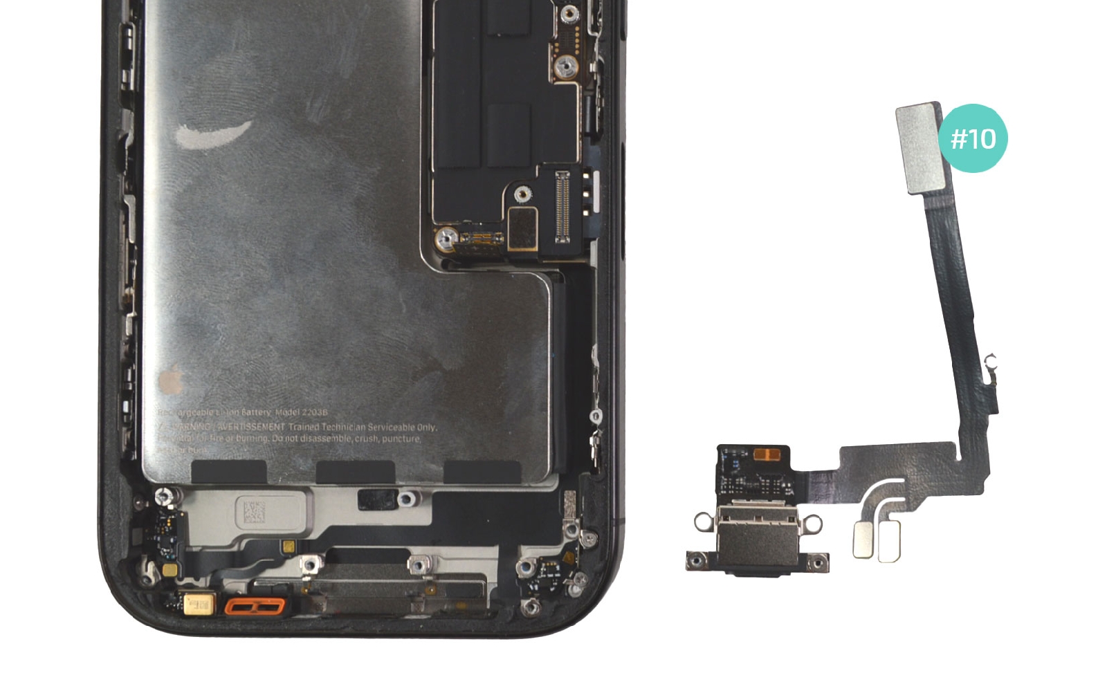 Comment changer le connecteur de charge  sur iPhone 16 Pro photo 4