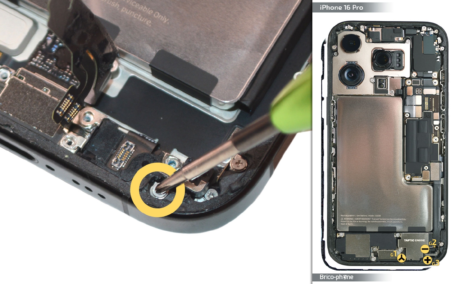 Comment changer le connecteur de charge  sur iPhone 16 Pro photo 3