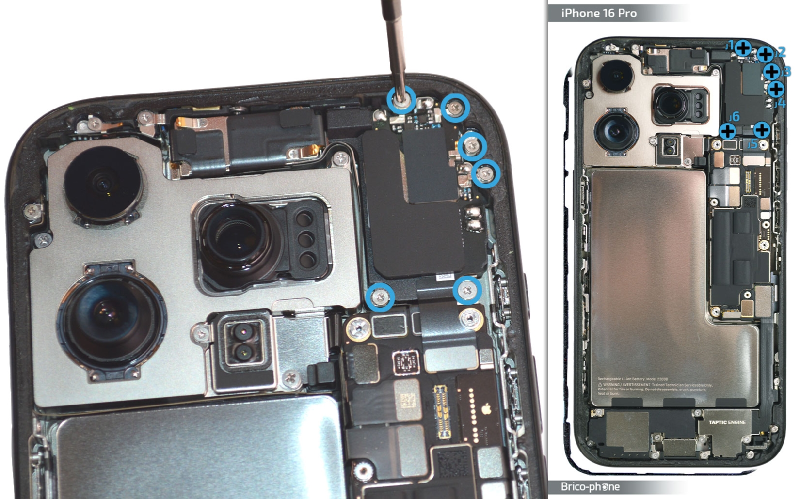 Comment changer le haut-parleur interne sur iPhone 16 Pro photo 1