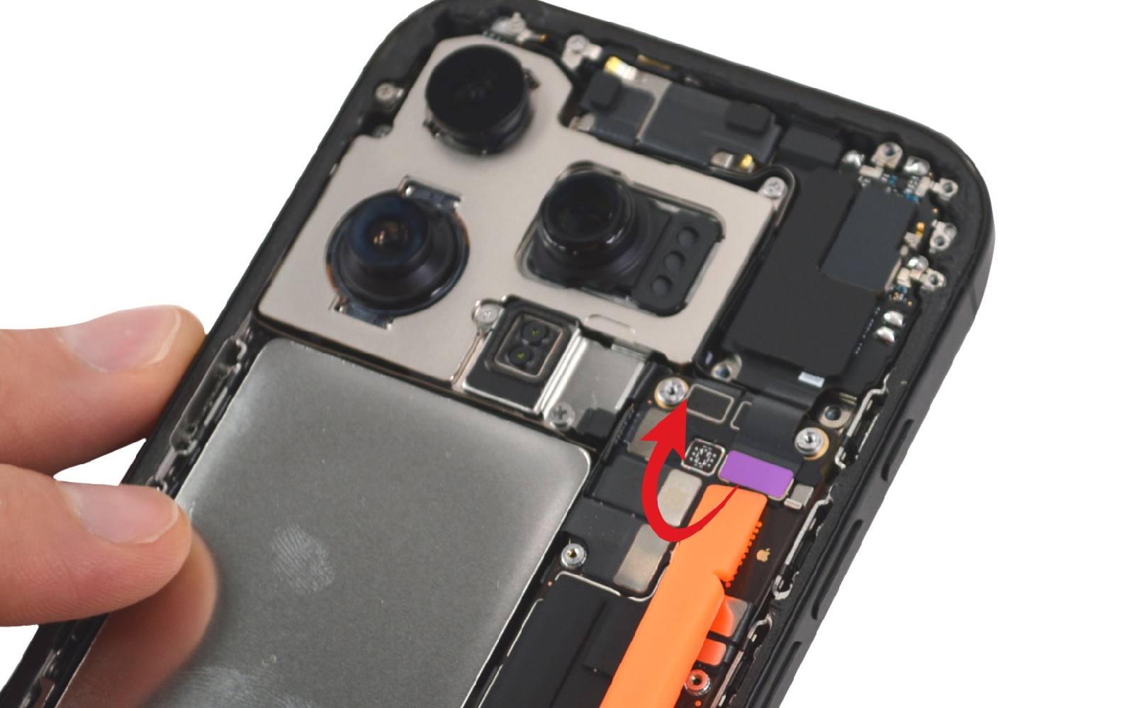 Comment changer le haut-parleur interne sur iPhone 16 Pro photo 2