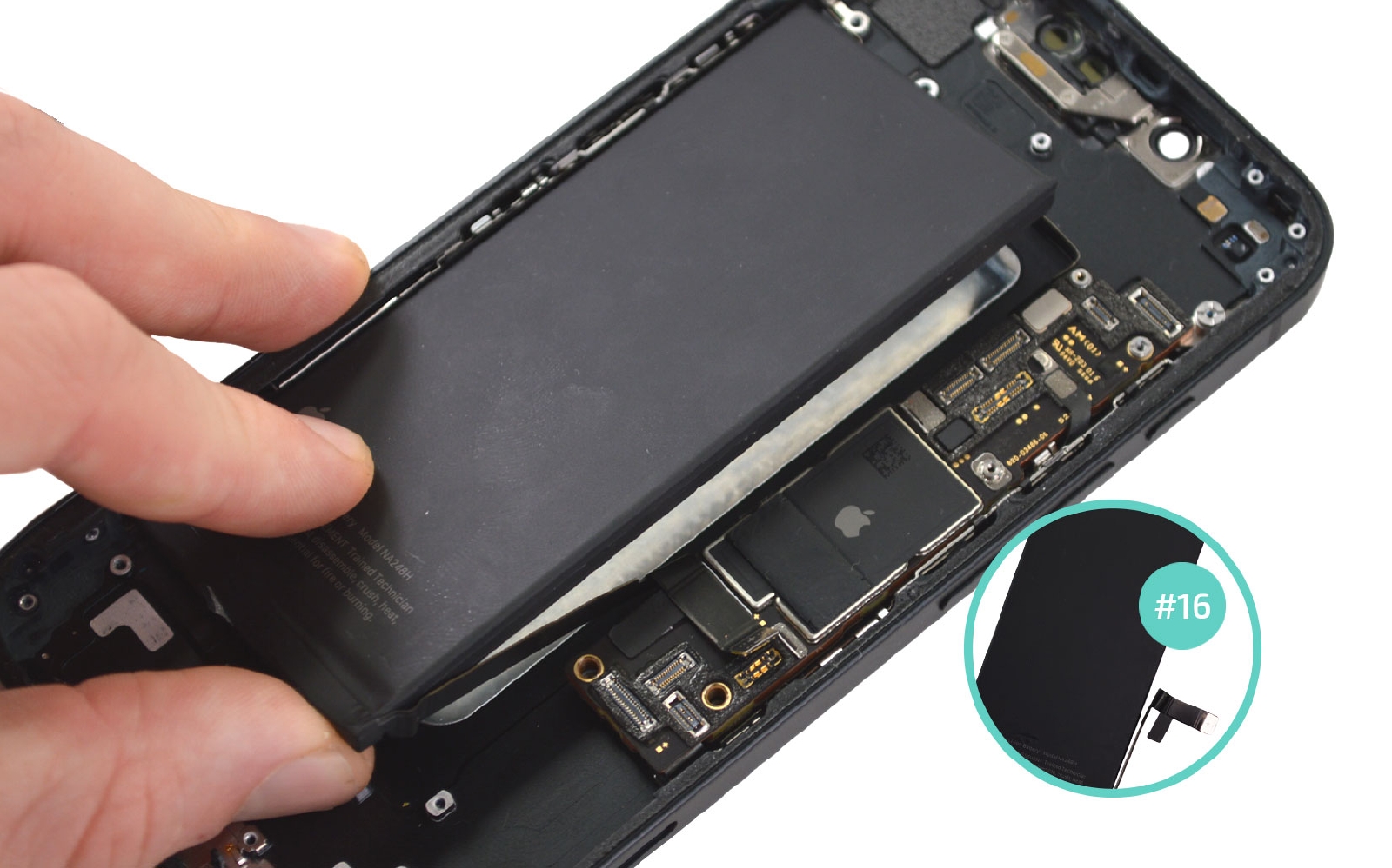 Guide de réparation sur iPhone 16e photo 2