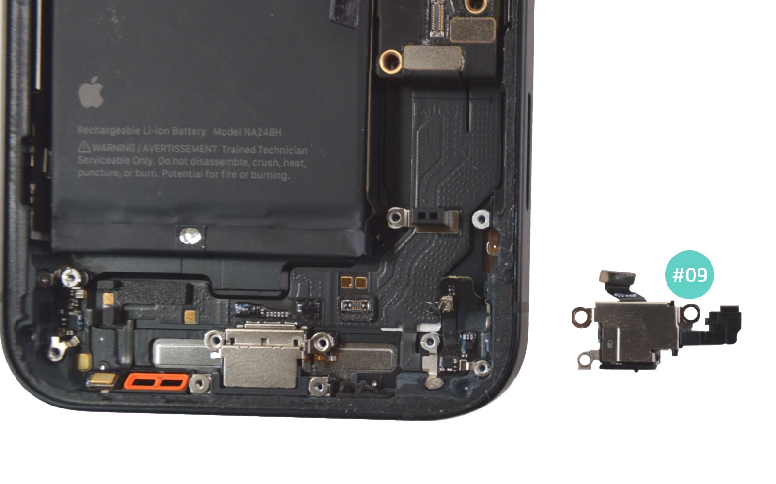 Comment changer le connecteur de charge  sur iPhone 16e photo 4