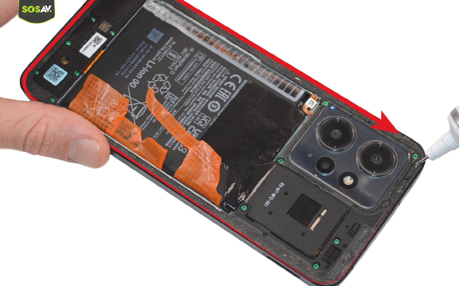 Comment changer la batterie sur Redmi Note 12 (4G) photo 2