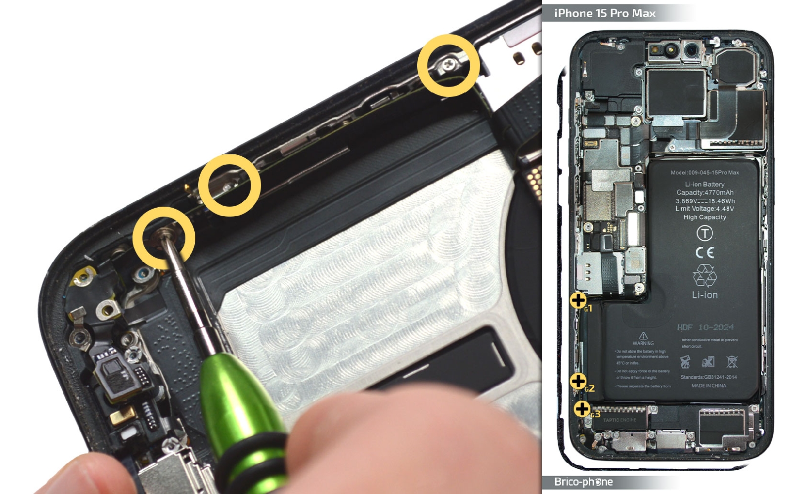 Comment changer le connecteur de charge  sur iPhone 15 Pro Max photo 1