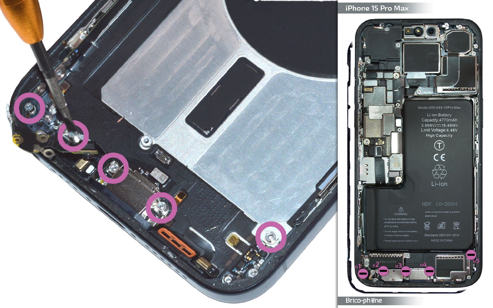 Comment changer le connecteur de charge  sur iPhone 15 Pro Max photo 2