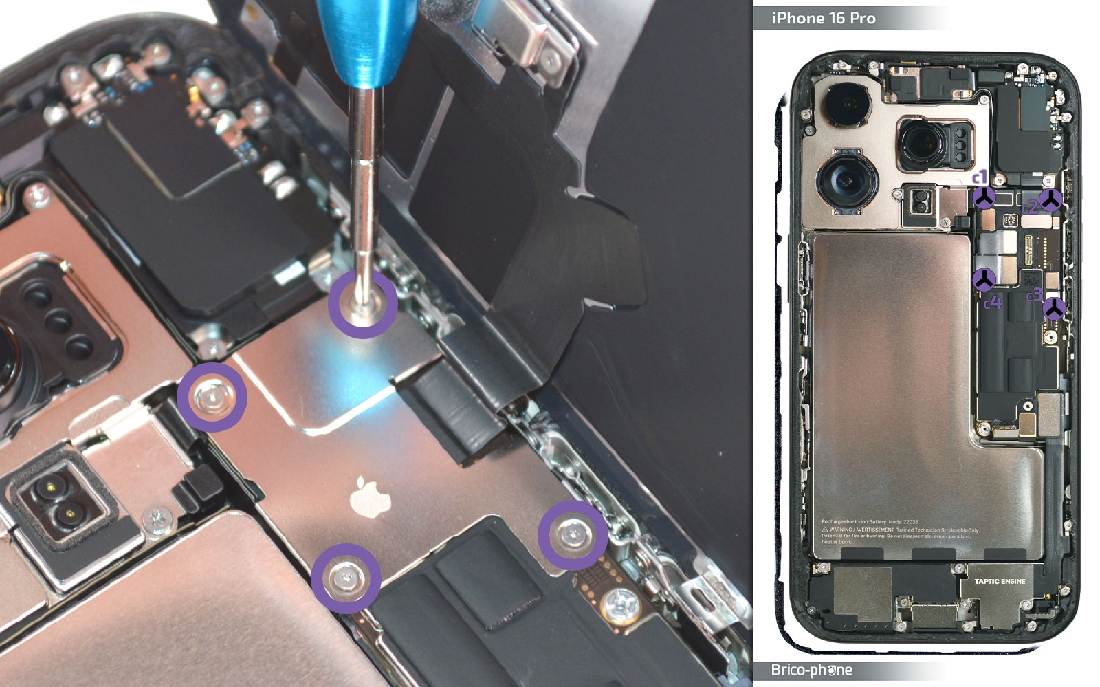 Comment changer la vitre arrière complète sur iPhone 16 Pro photo 1